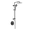 Kibi Circular Pressure Balanced 2-Function Shower Column with Rough In Valve - Matte Black KSC403MB - alternate 1